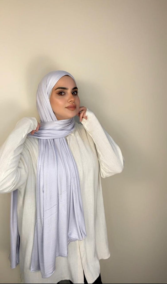 Kuwaiti Style Double Stretch  Cotton  for all Occasions -Light Purple