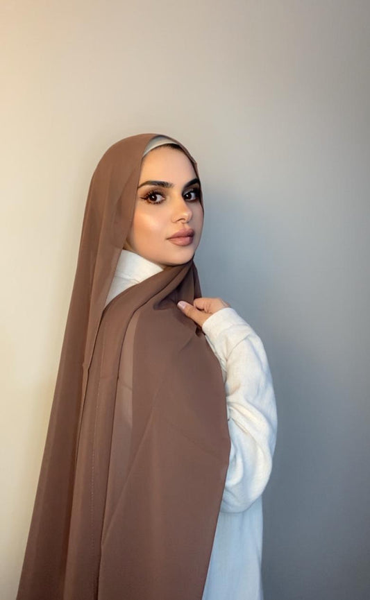 Elegant Chiffon for all occasions-Brown