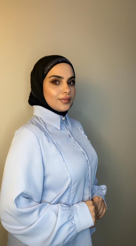 Fashionable Triangle Double stretch  Cotton with strass Headscarf