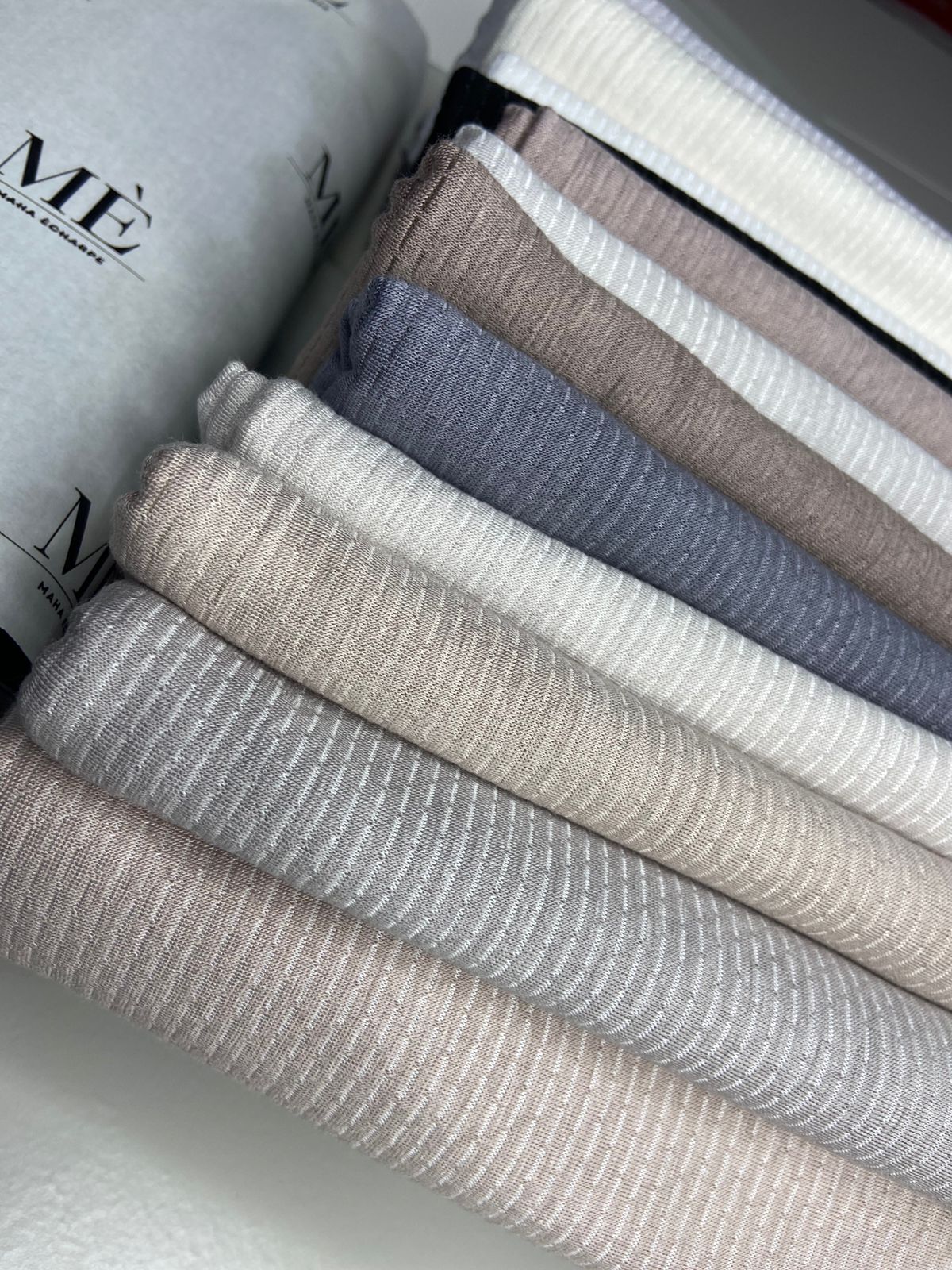 Double Stretch Soft  Cotton with lines