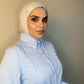Fashionable Triangle Double stretch  Cotton with strass Headscarf-Beige