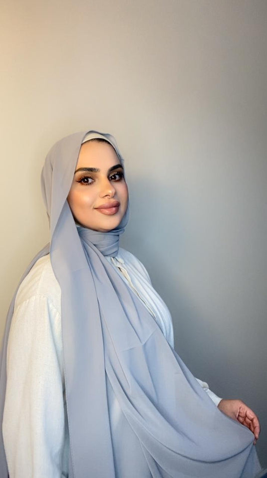 Elegant Chiffon for all occasions-Light grey