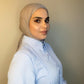 Fashionable Triangle Double stretch  Cotton with strass Headscarf-Nude