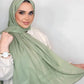 Stylish Light Turkish  Chiffon with lines -Mint Green